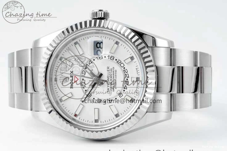 0124 Unisex Skydweller SS Noob Best Edition White Dial on SS Oyster Bracelet A23J 2288